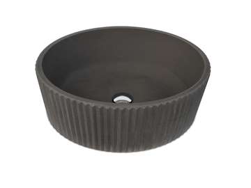 SIMAN - Countertop round concrete washbasin by URBI et ORBI - view 2
